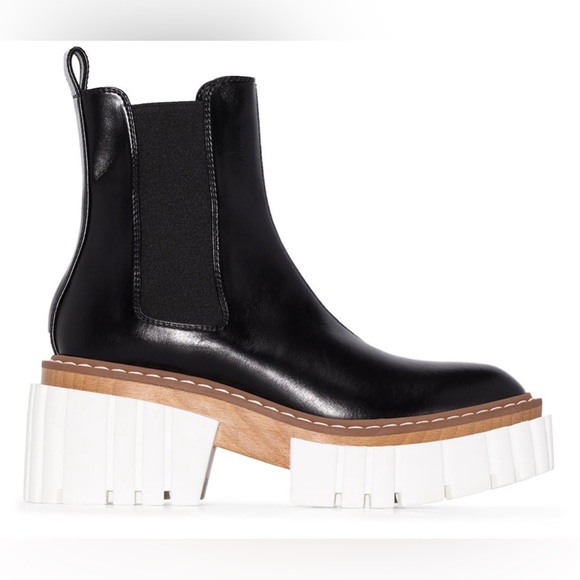 ❌SOLD❌ Stella McCartney Emilie Platform Chelsea Boots Black Size 41EU/11US - Picture 2 of 14